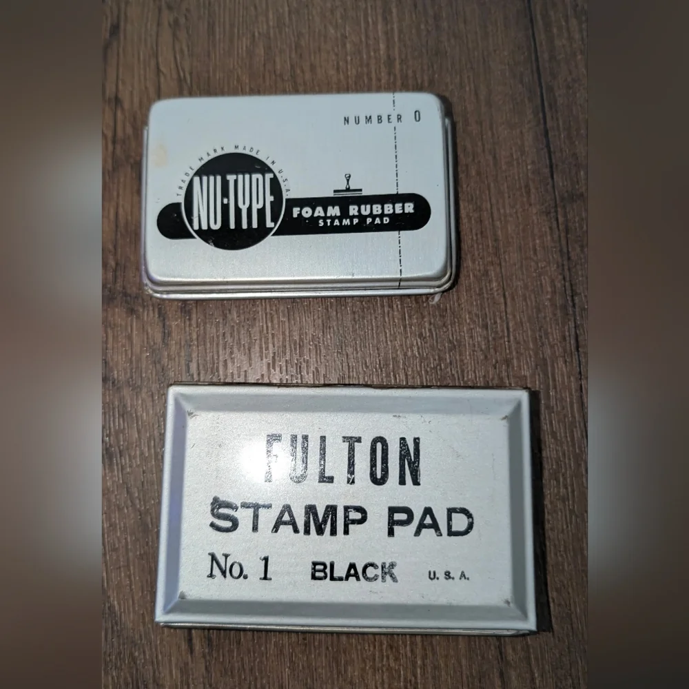 Fulton Rubber Type OUTFIT Stamp Kit & Accessories Vintage